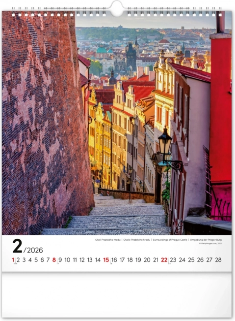 Wandkalender Praag 2026