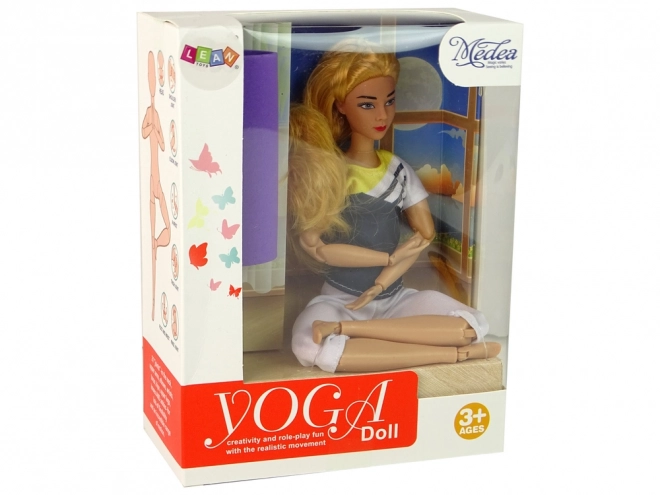 Kinderyoga-pop Lange blonde haren