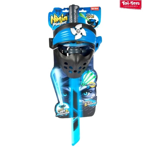 Ninja set zwaard + masker + pijlen met geluid en licht