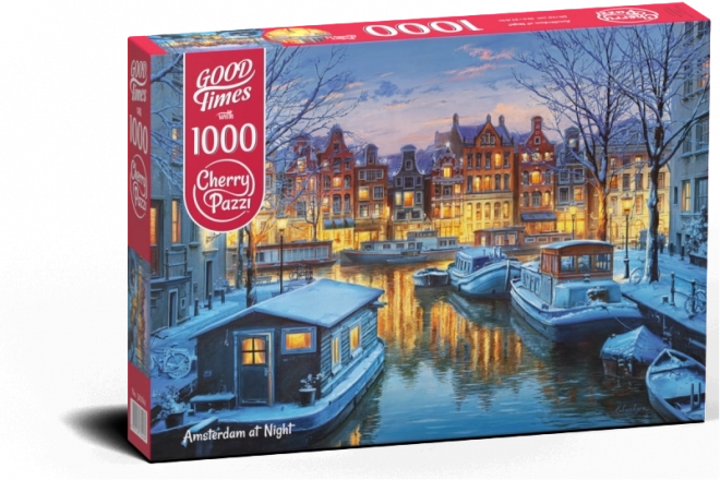 Puzzel Amsterdam bij nacht 1000 stukjes