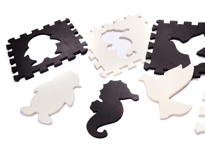 Contrasterende schuimpuzzel met dieren - 25 stuks