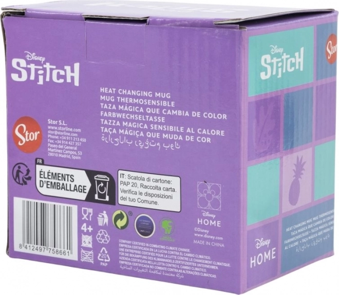 Keramische mok met veranderend motief Stitch