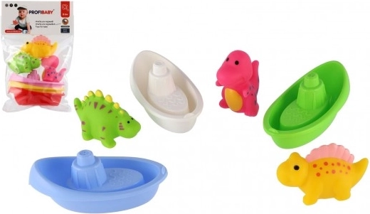 Badset: bootjes en spuitende dino’s (3+3 stuks)