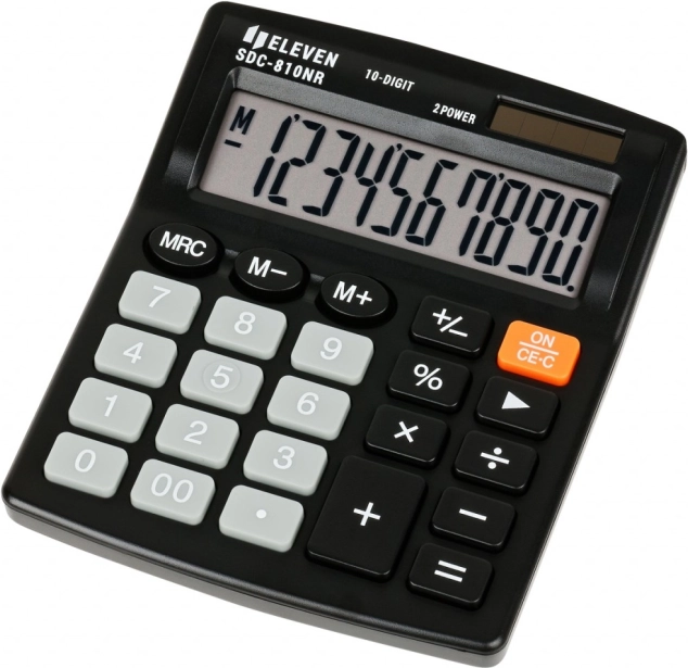Bureaurekenmachine ELEVEN SDC-810NR zwart
