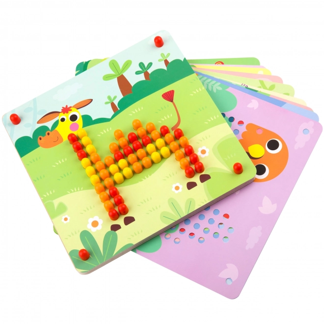 Houten puzzel met pinnetjes van Tooky Toy