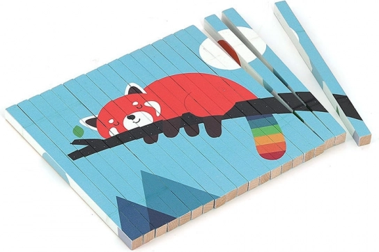 Houten 4D puzzel Dieren van Vilac
