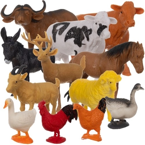 Dieren op de boerderij - set van 12 figuren