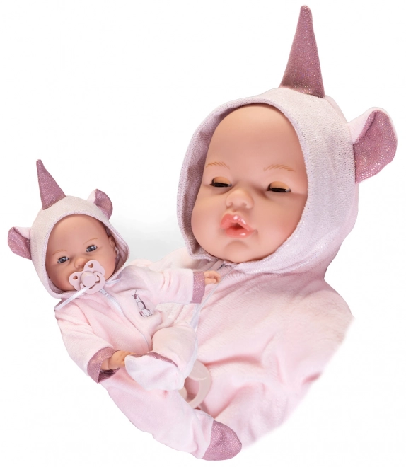 Antonio Juan 14362 BIMBA - knipperende pop baby met geluiden en zacht stoffen lichaam - 37 cm