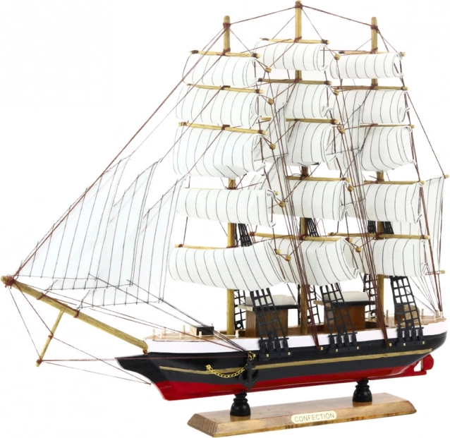 Decoratief drieschepelig zeilschip - tentoonstellingsmodel