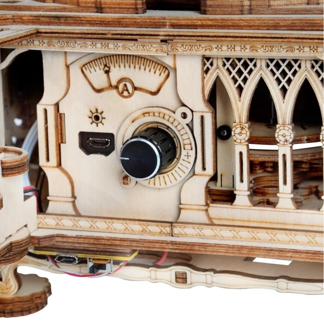 RoboTime 3D houten mechanische puzzel Grammofoon (handmatige aandrijving)