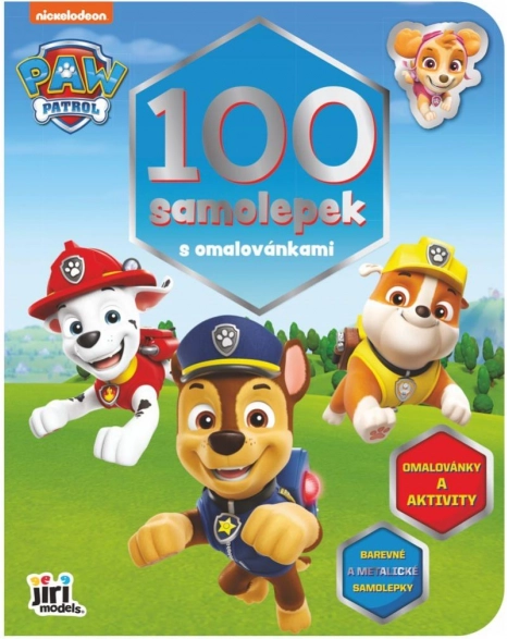 Stickerboek met kleurplaten 100 stickers PAW PATROL 21,5 × 28 cm