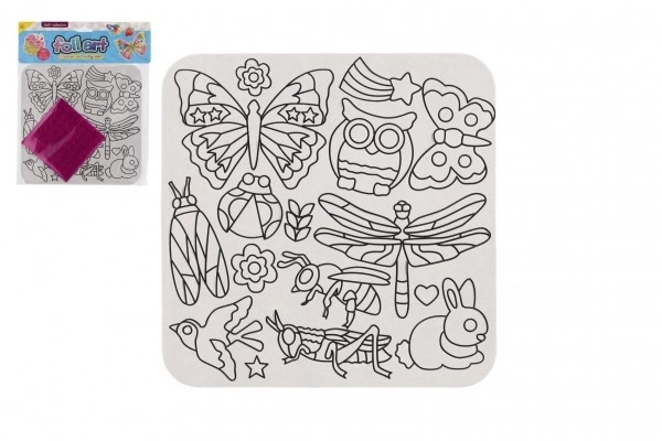 Creatieve set met glinsterfolieplaatjes van dieren