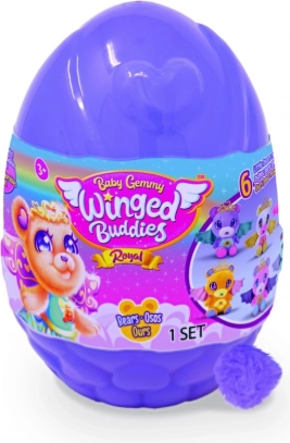 Baby Gemmy gevleugelde vriendjes – pluche beertjes Royal set in een verrassingsei