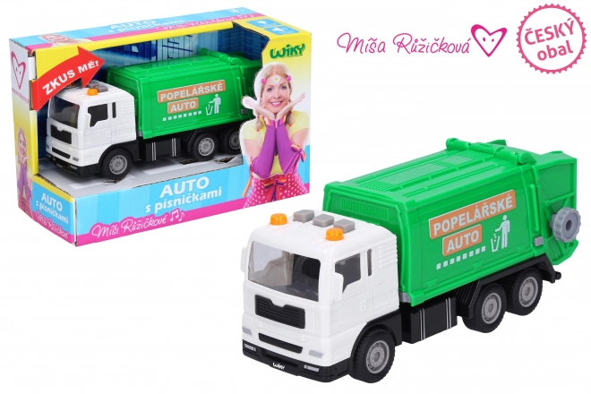 Vuilniswagen met effecten 17 cm - Míša Růžičková - spreekt Tsjechisch, Tsjechische verpakking