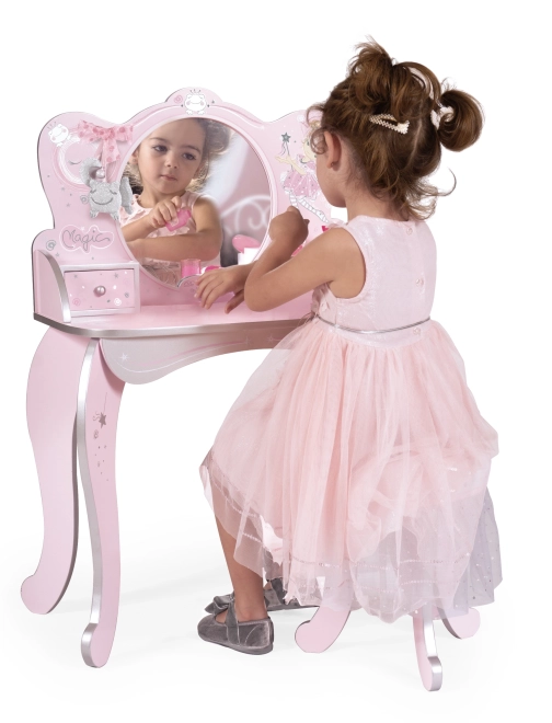 Houten toilettafel met stoeltje Magic Maria