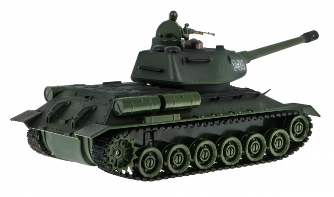 Op afstand bestuurbare 2 tanks T-34 vs. Tiger voor kinderen 3+ Schietende modellen 1:28 + Grote tankgevecht + Licht- en geluidseffecten