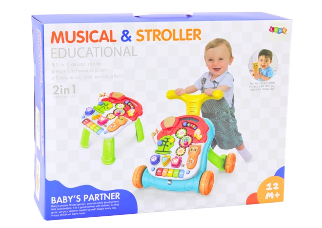 Functie 2-in-1: Tafel en loopwagen