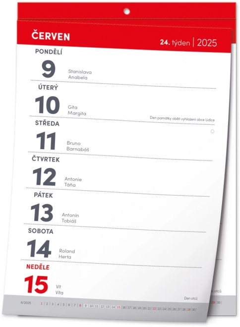 NOTIQUE Muurkalender Afscheurweek 2025, A5