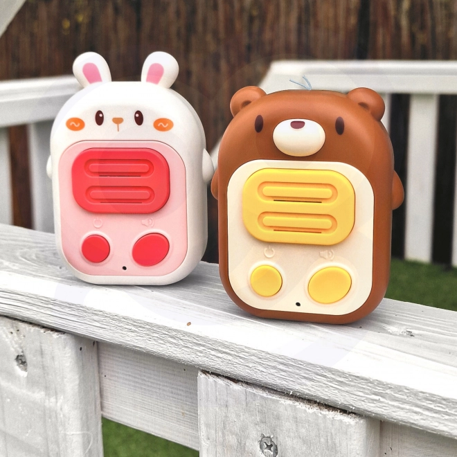WOOPIE kind-walkietalkies konijntje en beertje – set van 2 stuks