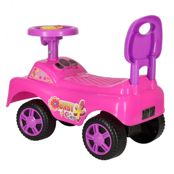 Roze loopautootje met claxon