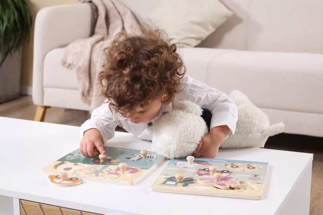 Houten insteekpuzzel - dieren