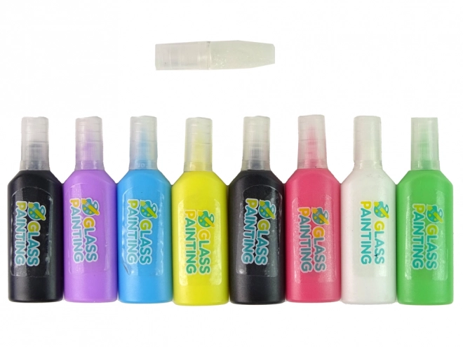 Set voor glasverf Snoepjes DIY 8 kleuren glitter