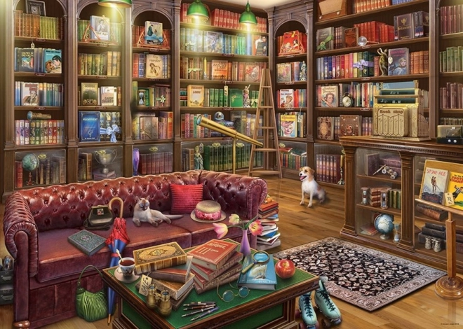 Puzzel Gezellige bibliotheek 1000 stukjes Ravensburger