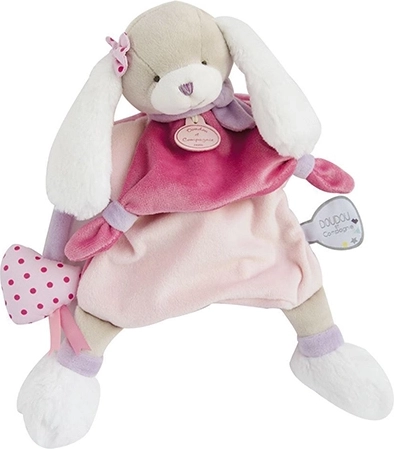 Pluchen handpop Hondje roze