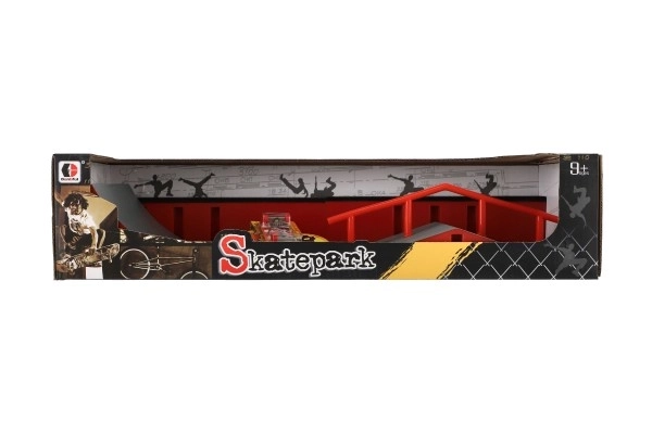 Skatepark met vinger-skateboard met schroef