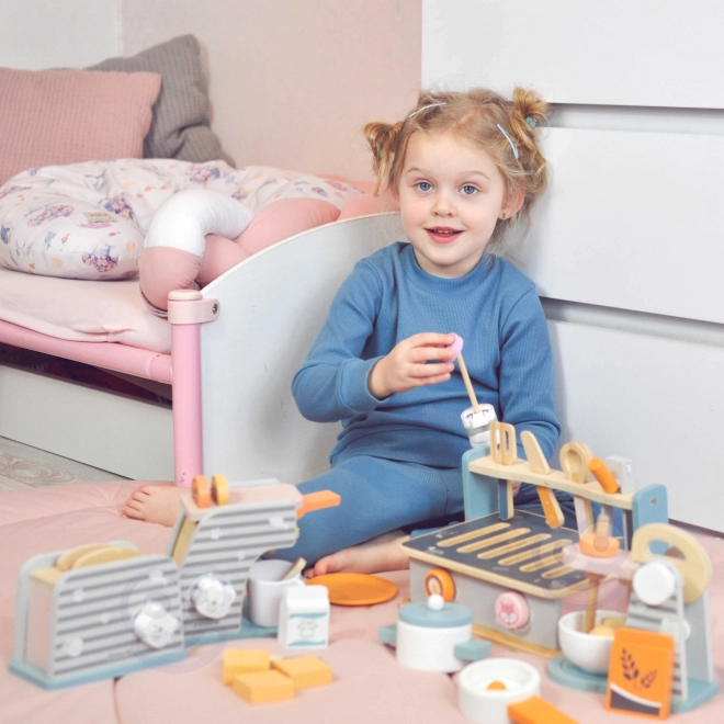 Houten fornuis en grill