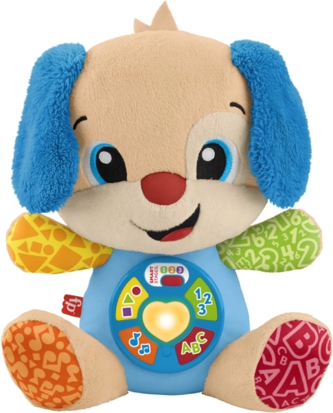 FISHER-PRICE LAUGH & LEARN SMART STAGES hondje – interactieve meertalige pluche knuffel