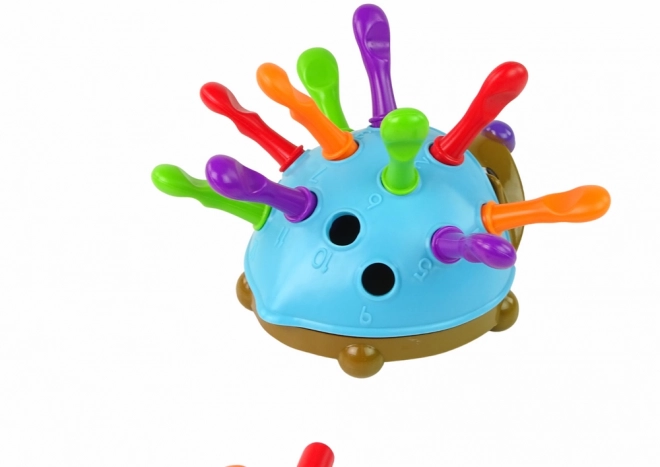 Egel Puzzle Blauwe gekleurde stekels