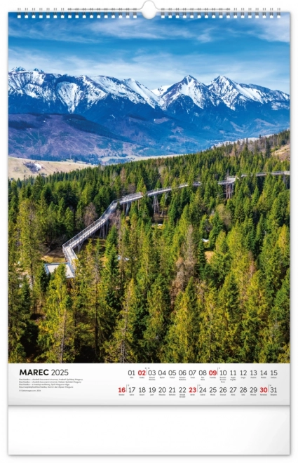 NOTIQUE Muurkalender Tatra 2025, 33 x 46 cm
