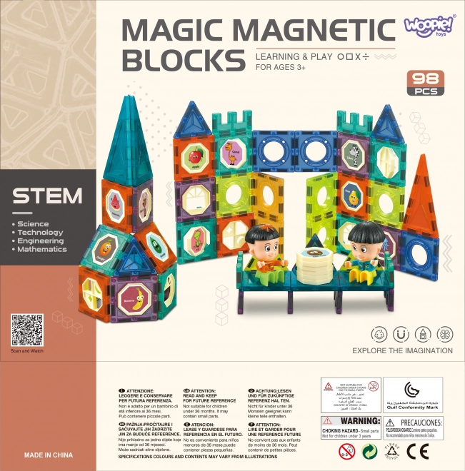 Woopie magnetische bouwset kasteel 98 stuks
