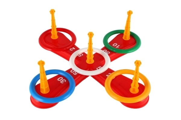 Werp spel - kruis met ringen
