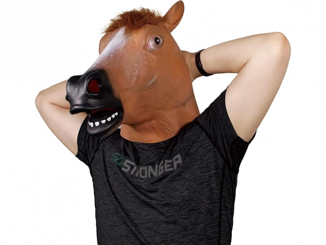 Latex paardmasker voor feestjes