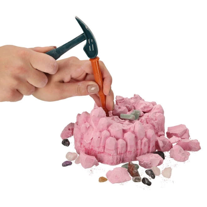 Set van de jonge kleine archeoloog met mineralen 9 stuks