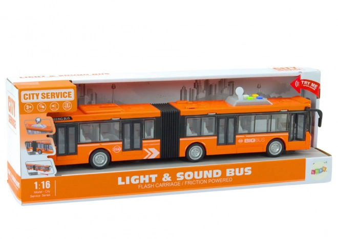 Articulatie stadsbus 1:16 Aandrijving Lichten Geluiden Oranje
