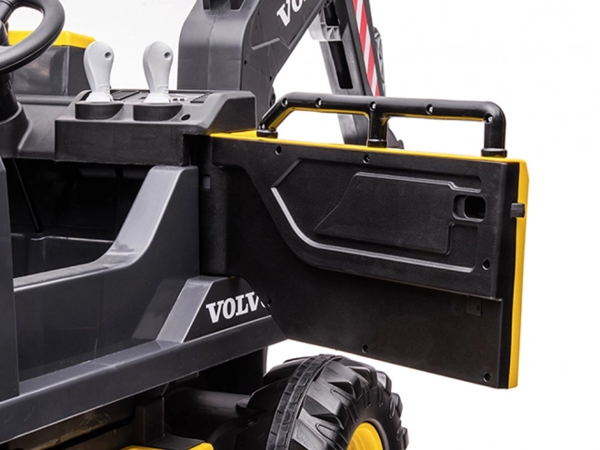 Kinderaccu-graver Volvo met beweegbare schep – Geel