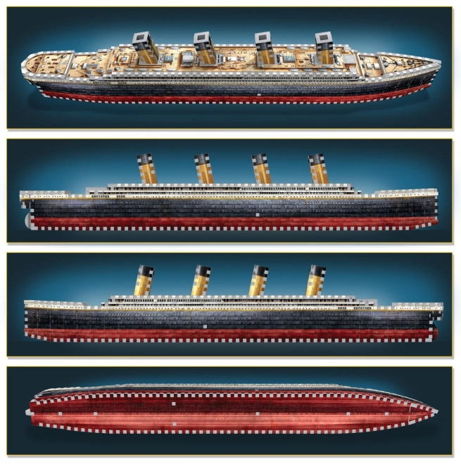 3D puzzel Titanic van Wrebbit, 440 stukjes