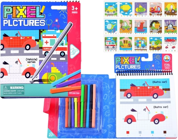 Educatieve kleurplaat Pixel Pictures voor kinderen