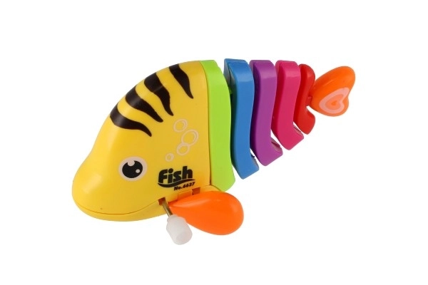 Visje op windmechanisme plastic 11cm mix van kleuren 14st in doos