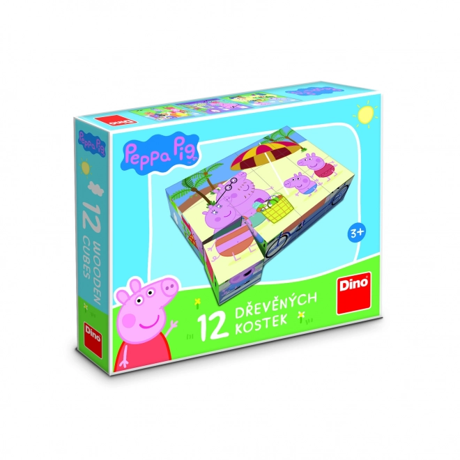 PEPPA BIG 12 Houten Licentie Blokken