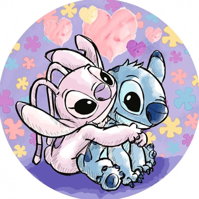 Ronde puzzel Stitch 500 stukjes