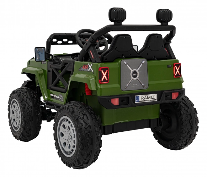 Groen terrein kinderwagen