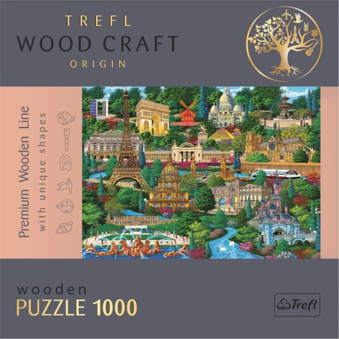 Houten puzzel TREFL Beroemde plaatsen in Frankrijk 1000 stukjes