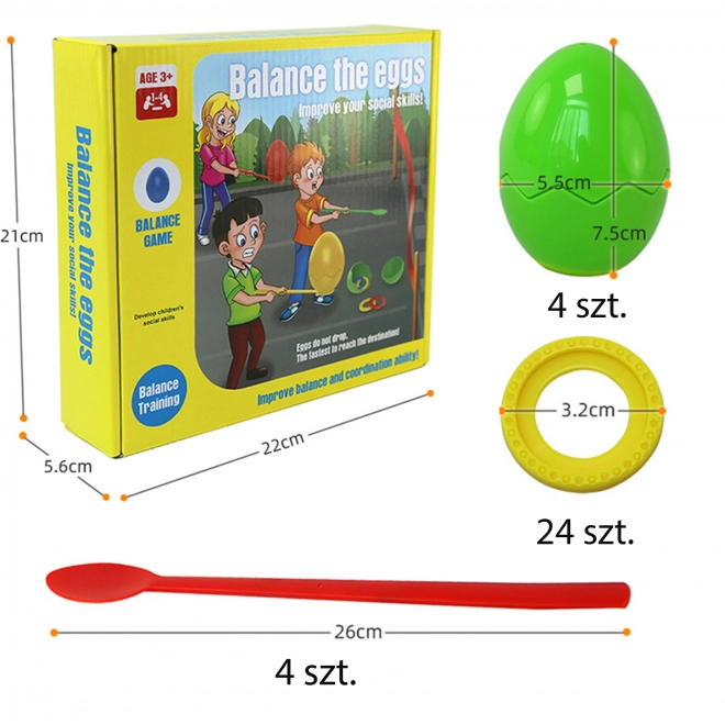 Woopie behendigheid spel balancerende eieren