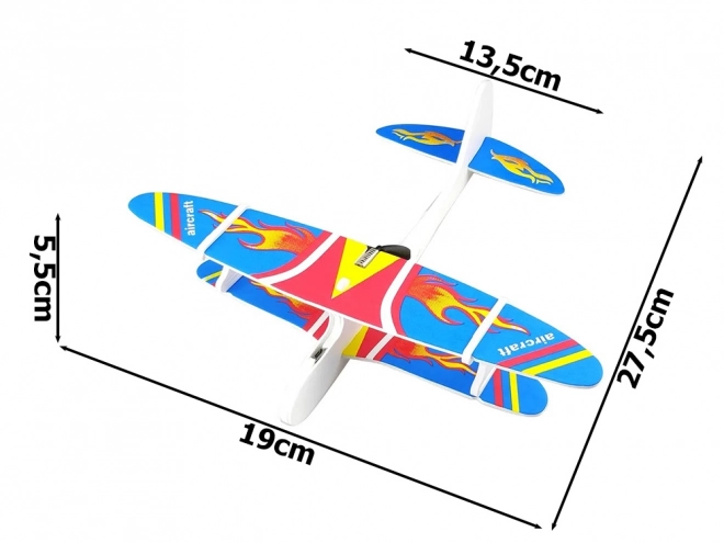 Polystyreen zwevend vliegtuig met USB-motor