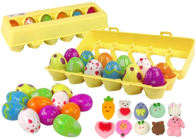 Set van squishy paaseieren 12 stuks
