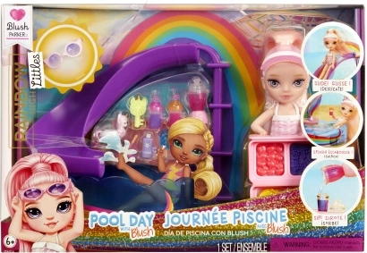 Rainbow High set met zwembad en zusje
